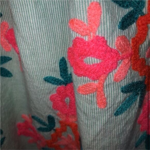 Women's Shoreline Green & Pink Embroidered Dress - Picture 3 of 10